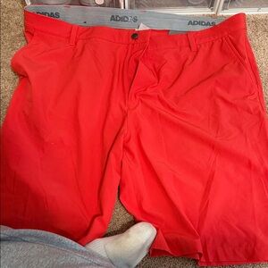 Adidas Men's Vibrant Red Athletic Shorts